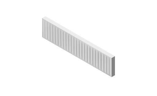 2" x 8" ribbed face field tile